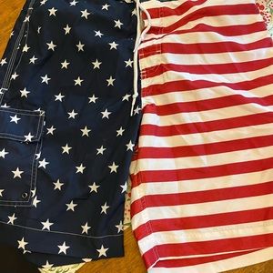 Chaps American Flag Swim Shorts